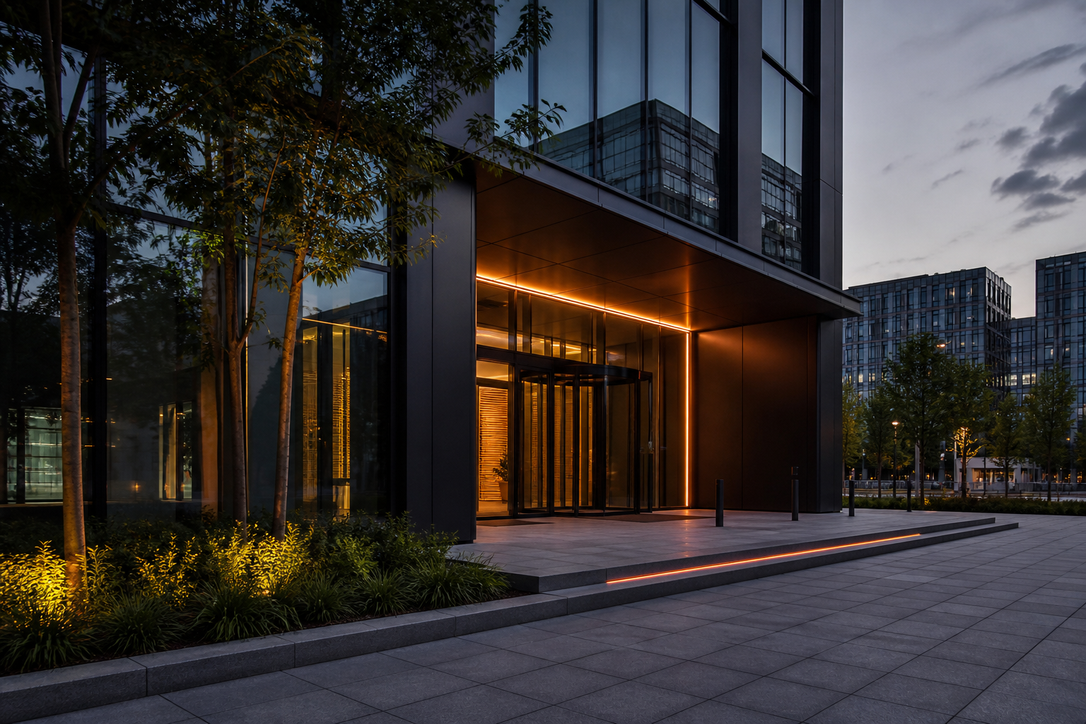 Coventra business facility exterior in Warsaw