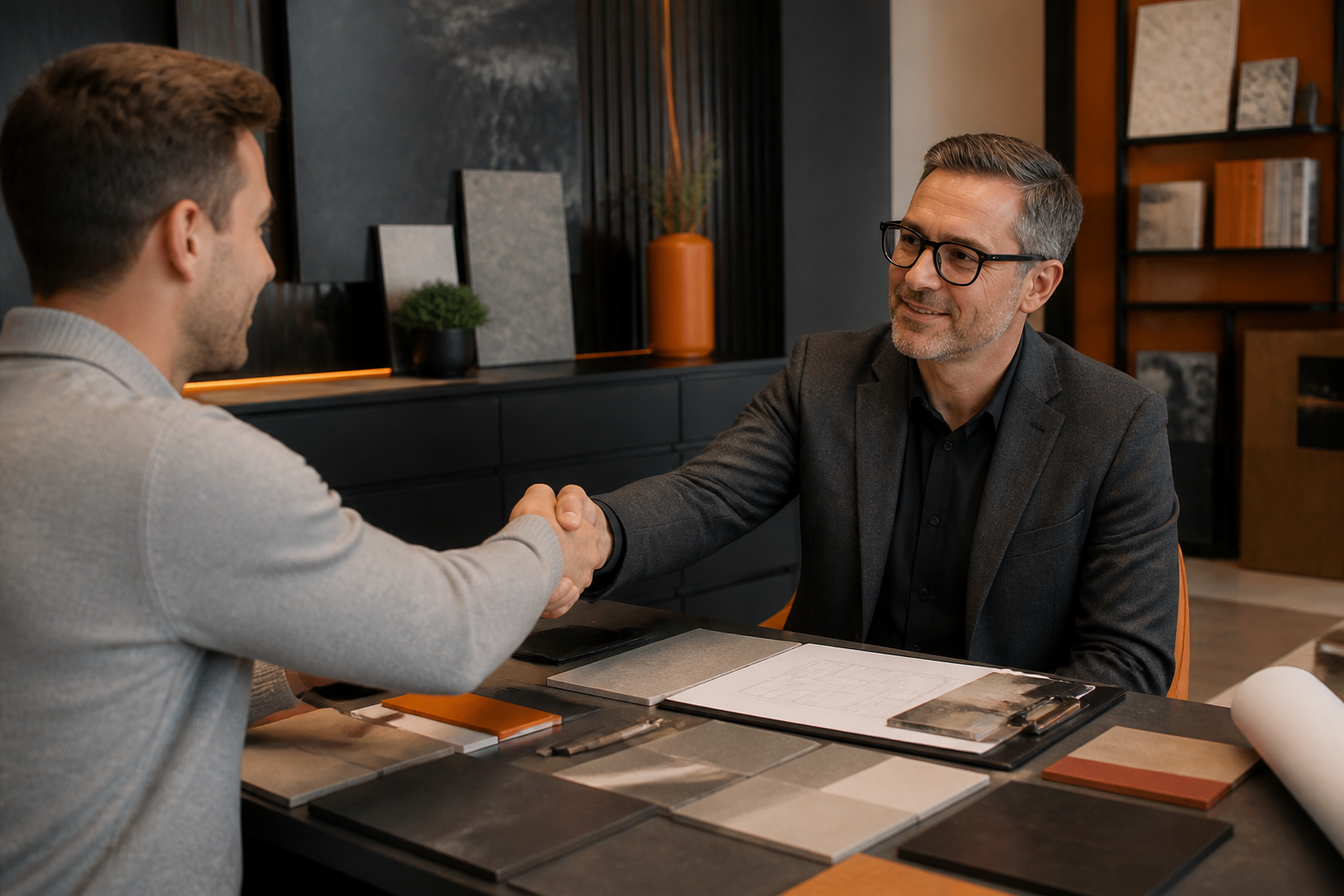 Client and Coventra project manager in professional meeting