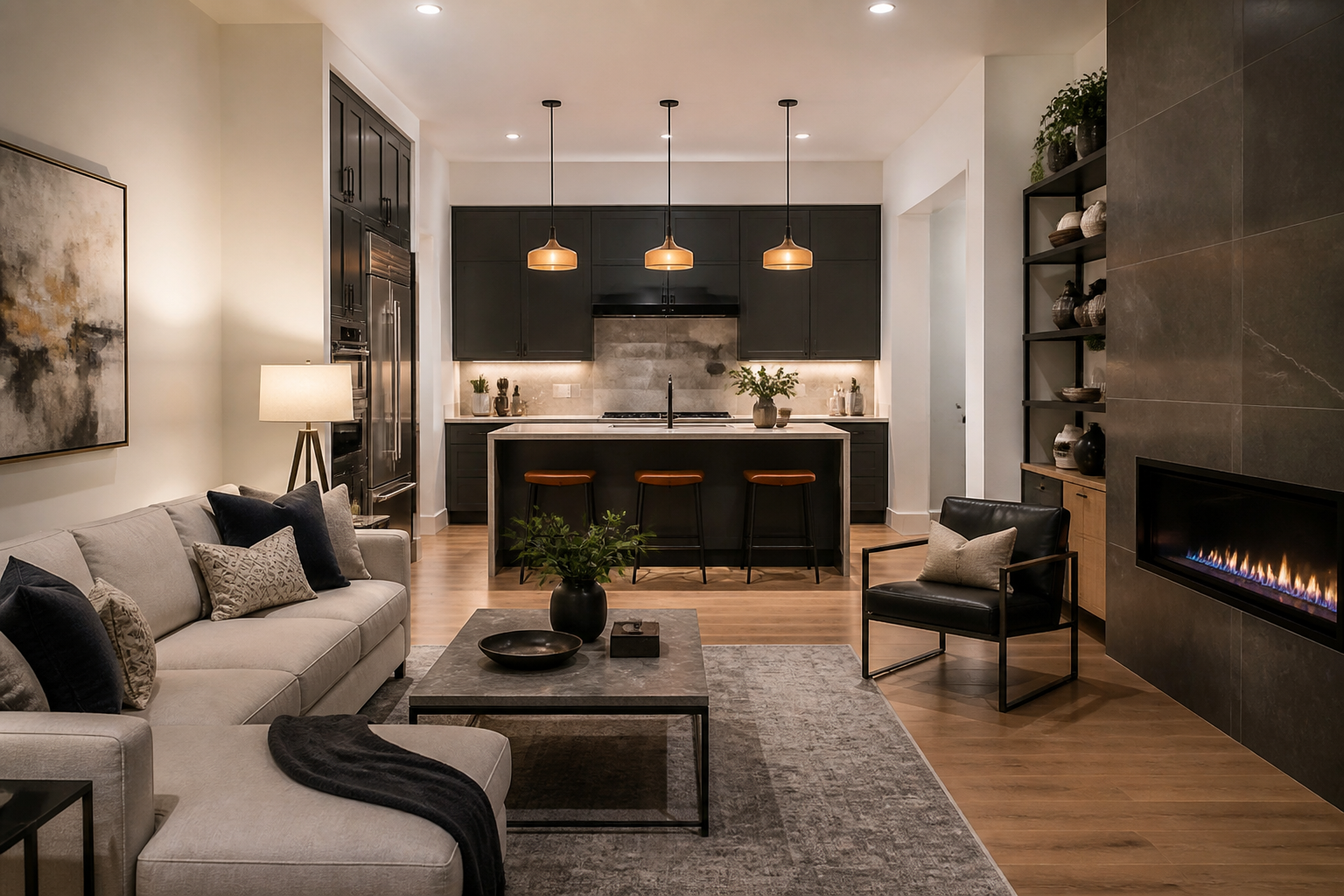 Completed premium interior renovation with refined finishes