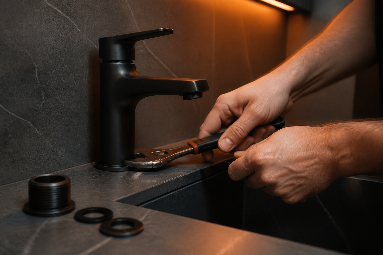 Premium bathroom renovation with modern fixtures and copper piping