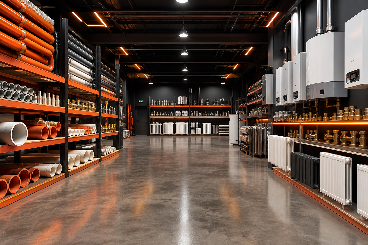 Wholesale plumbing and heating equipment inventory
